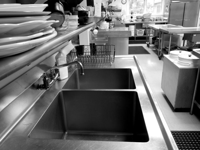 Kitchen with Double Farmhouse Sinks